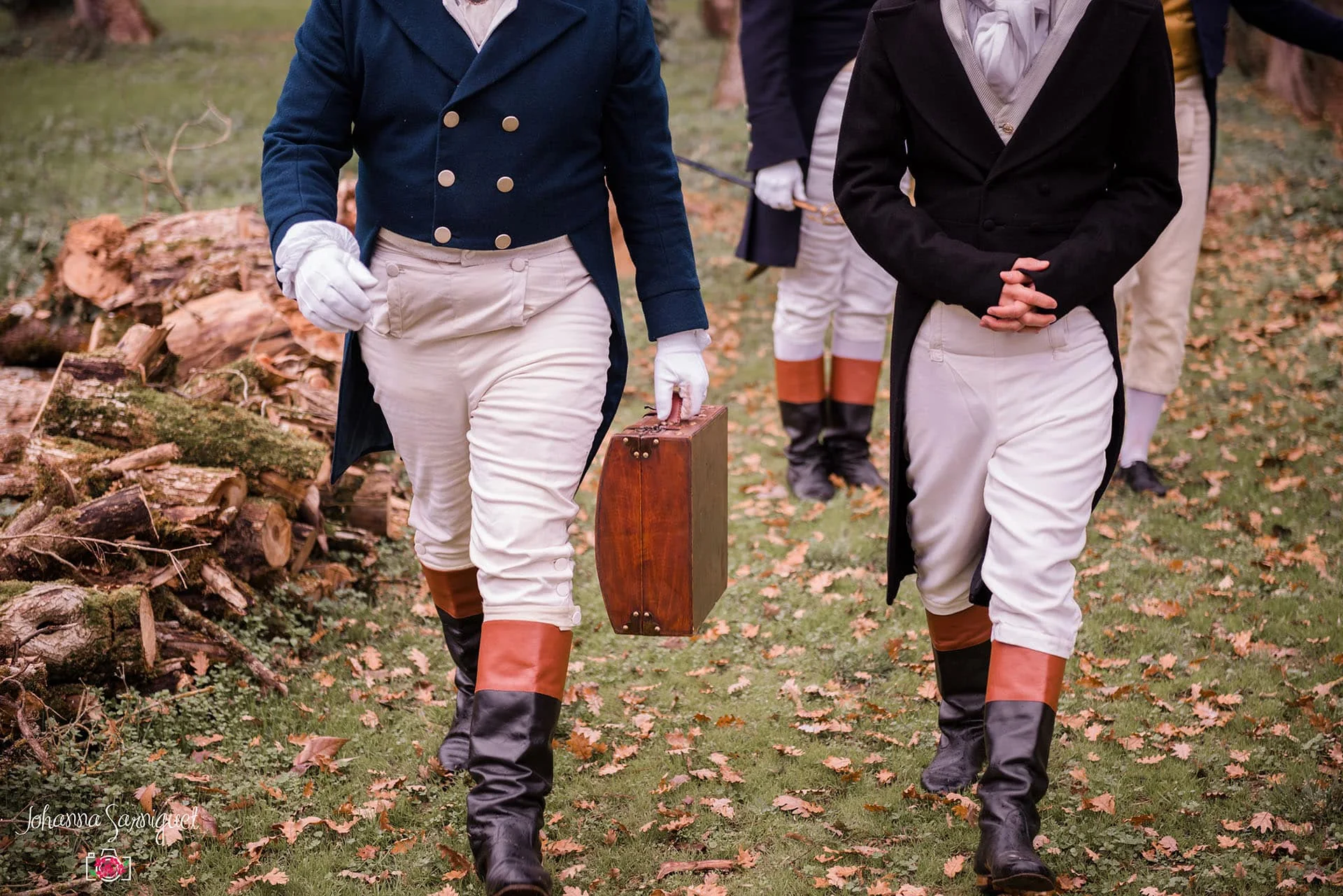 A walk in period costume through the woods